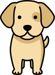 Fototapeta premium simple and cute illustration of a dog