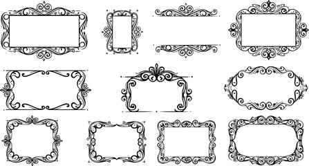 Retro Hand Drawn Vector Frames
