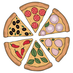 Savory pizza for restaurant ads��