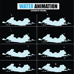 animation sprite sheet of water splash, liquid splashes, dripping water, ripples animation, fountain water fall animation, liquid water explosion, sprite sheet of water, splash effect