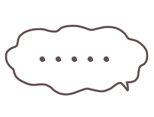 モヤモヤした無言の吹き出し2（横）