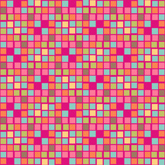 Floral geometric patterns, seamless paper and mosaic fabric