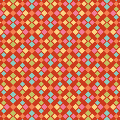Floral geometric patterns, seamless paper and mosaic fabric
