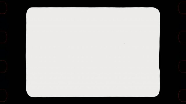 Vintage 35mm Old Film Frame Sprocket Matte Seamless 4K Video Background Overlay Effect Loop