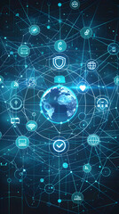 Interconnected Network Illustrating Global WS Web Services Concept