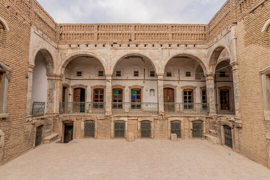 Courtyard of a renovated house at the Erbil citadel in Erbil (Hawler), Kurdistan Region of Iraq
