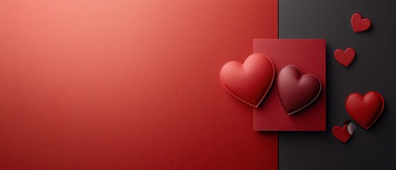 Feel the red romance of Valentines! Love and hearts ignite passion, emotion, and tenderness. Express your feelings with affection.