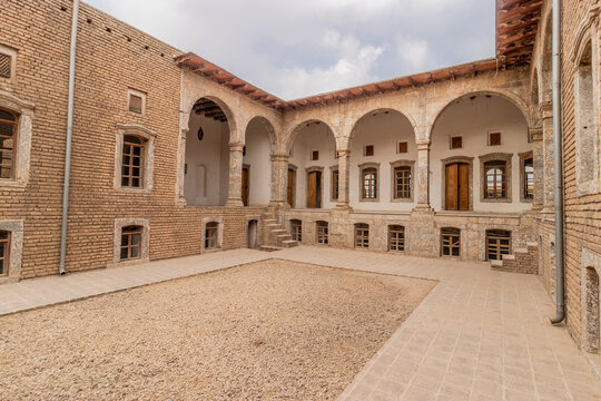 Courtyard of a renovated house at the Erbil citadel in Erbil (Hawler), Kurdistan Region of Iraq