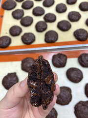 Gooey Chocolate Cookie with Chocolate Chips