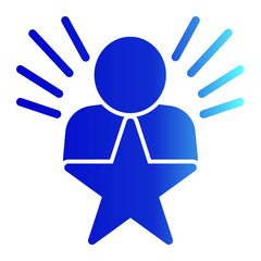 Confidence Icon Solid Gradient Style for Credibility Pack Icon Themes