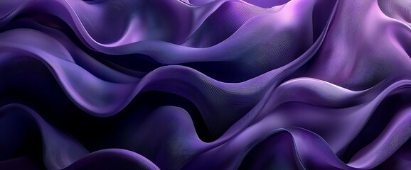 Fototapeta premium Luxurious Purple Silk Waves Abstract Background. (1)