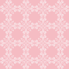 Floral geometric patterns, seamless paper and mosaic fabric