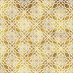 Floral geometric patterns, seamless paper and mosaic fabric