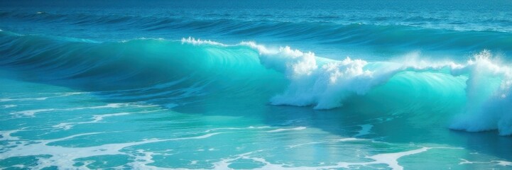 Calm ocean waves with foamy blue turquoise water, water, calm, foam