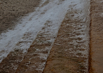 Concrete steps, wells and cement patterns