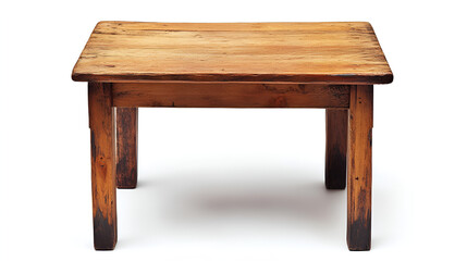 3D old wooden table against isolated background.ai generative