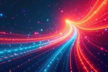 Abstract swirls of vibrant colors representing speed and efficiency in a modern business setting,  business,  efficiency