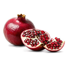 Pomegranate Fruit Cut Open Showing Seeds