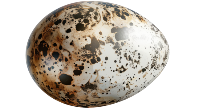 Delicate Beauty: A close-up view of a speckled bird egg, showcasing intricate patterns and textures.