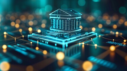 Advanced financial compliance system with AI powered monitoring tools scanning transactions ensuring AML anti money laundering compliance and fraud detection symbolizing regulatory technology