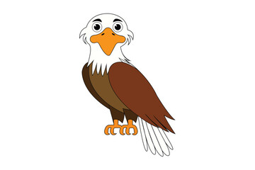 eagle cartoon vector illustration