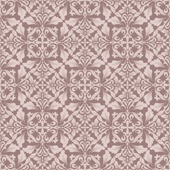 Elegant  Beige Damask Seamless Pattern for Sophisticated Decorative Design . Vector illustration.