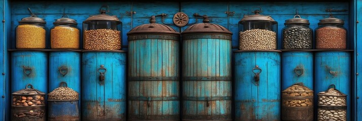 Vintage Spice and Grocery Display
