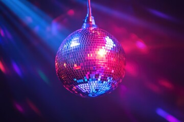 Obraz premium A disco ball reflecting lights creating an illuminated effect