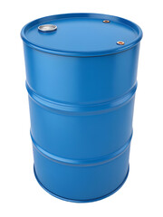Isolated Blue Plastic Barrel – Transparent Background PNG for Packaging and Storage

