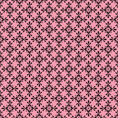 Floral geometric patterns, seamless paper and mosaic fabric