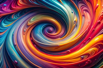Abstract Fluid Swirl Pattern Background,  Modern Liquid Marble Texture,  Psychedelic Art Design, Colorful Vortex, Artistic Swirl