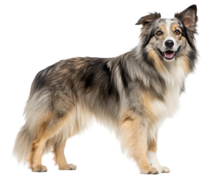 Crossbreed Dog Isolated on Transparent Background – High-Quality PNG for Pet Design, Logos, and Illustrations

