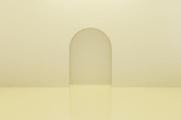 abstract yellow islamic background 3d illustration ramadan eid concept