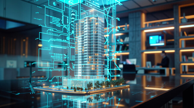 Latest condominium design with holograms Visualization｜ホログラムによる最新マンション設計 ビジュアル化　Generative　AI	