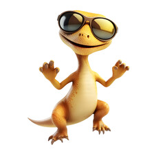 Animated Lizard Wearing Sunglasses