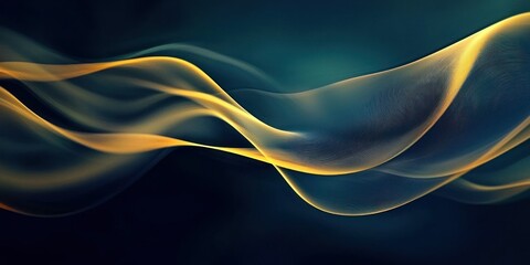 An artistic soft-focus golden mist overlaying a deep navy or emerald background