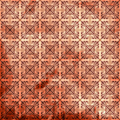 Floral geometric patterns, seamless paper and mosaic fabric