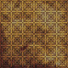 Floral geometric patterns, seamless paper and mosaic fabric