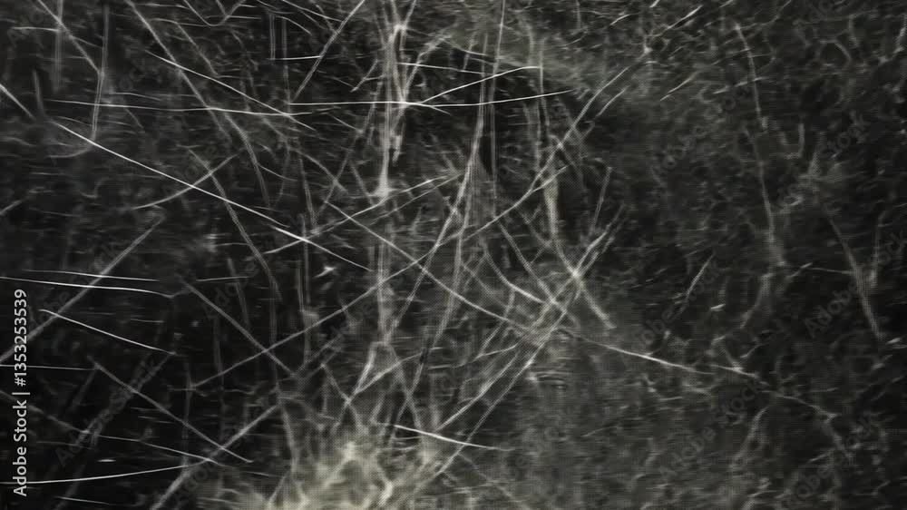 Poster abstract dark texture background featuring random scratches and lines, creating a visually striking 