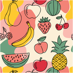 Hand-drawn fruit pattern��