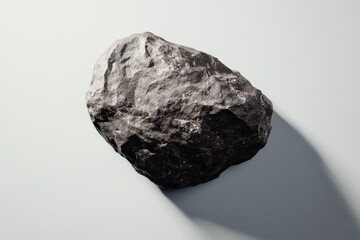 Naklejka premium A detailed image of a dark colored rock object