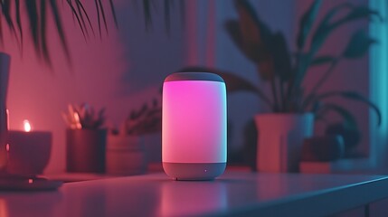 Smart Lamp in a Cozy Room Setting