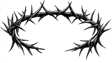 Crown of Thorns PNG | Religious Symbol for Easter & Faith Themes.