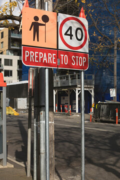 Prepare to stop sign
