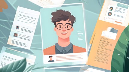 Professional Personal Resume Template for Artistic Profile with Professional Use