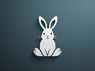 Obraz premium This logo showcases a rabbit with modern minimalistic charm.