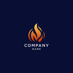 burning fire logo design