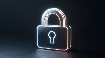 Naklejka premium Digital Lock Icon in Dark Stance for Secure Online Protection