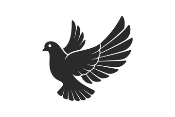 Dove silhouette vector illustration