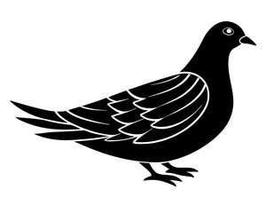 Dove silhouette vector illustration